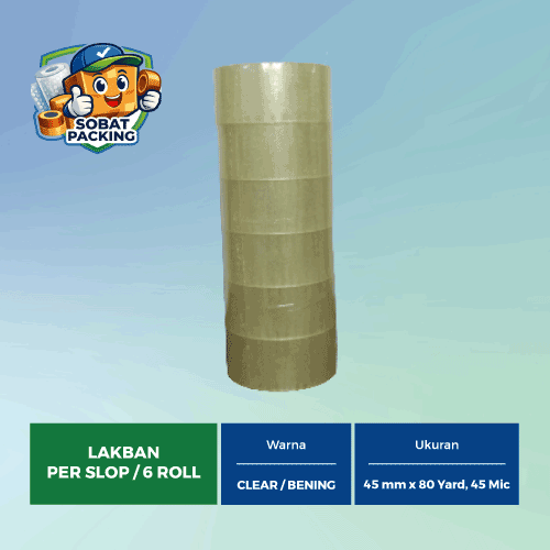 Lakban Bening 45mm x 80 yard, 45 micron - Gambar 2