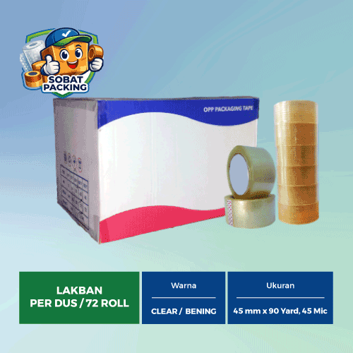 Lakban Bening 45mm x 90 yard, 45 micron - Gambar 3