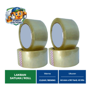 Lakban Bening 48mm x 90 yard, 45 micron