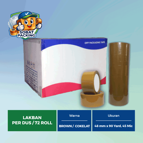 Lakban Cokelat 48 mm x 90 yard, 45 micron - Gambar 3