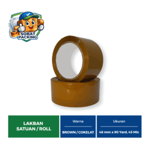 Lakban Cokelat 48 mm x 90 yard, 45 micron