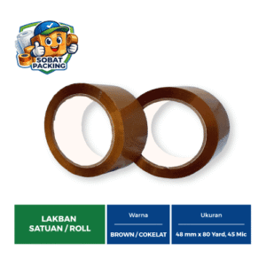 Lakban Cokelat 48 mm x 80 yard, 45 micron