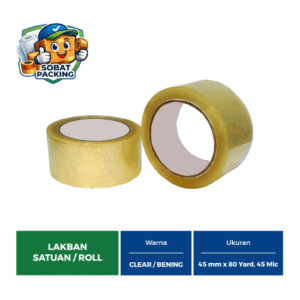 Lakban Bening 45mm x 80 yard, 45 micron